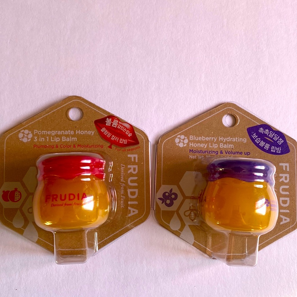 Frudia Honey Lip Balm Set- Pomegranate & Blueberry